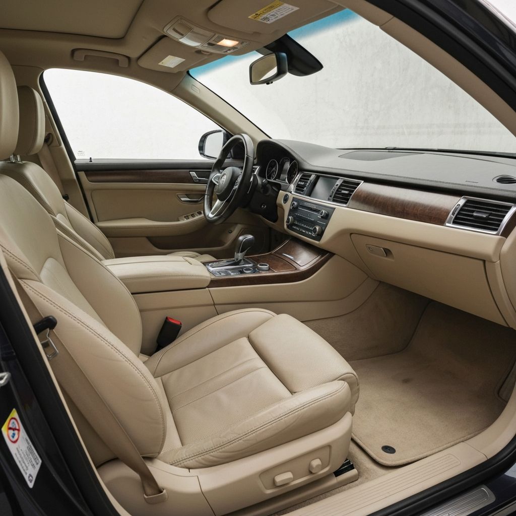 Car interior after detailing