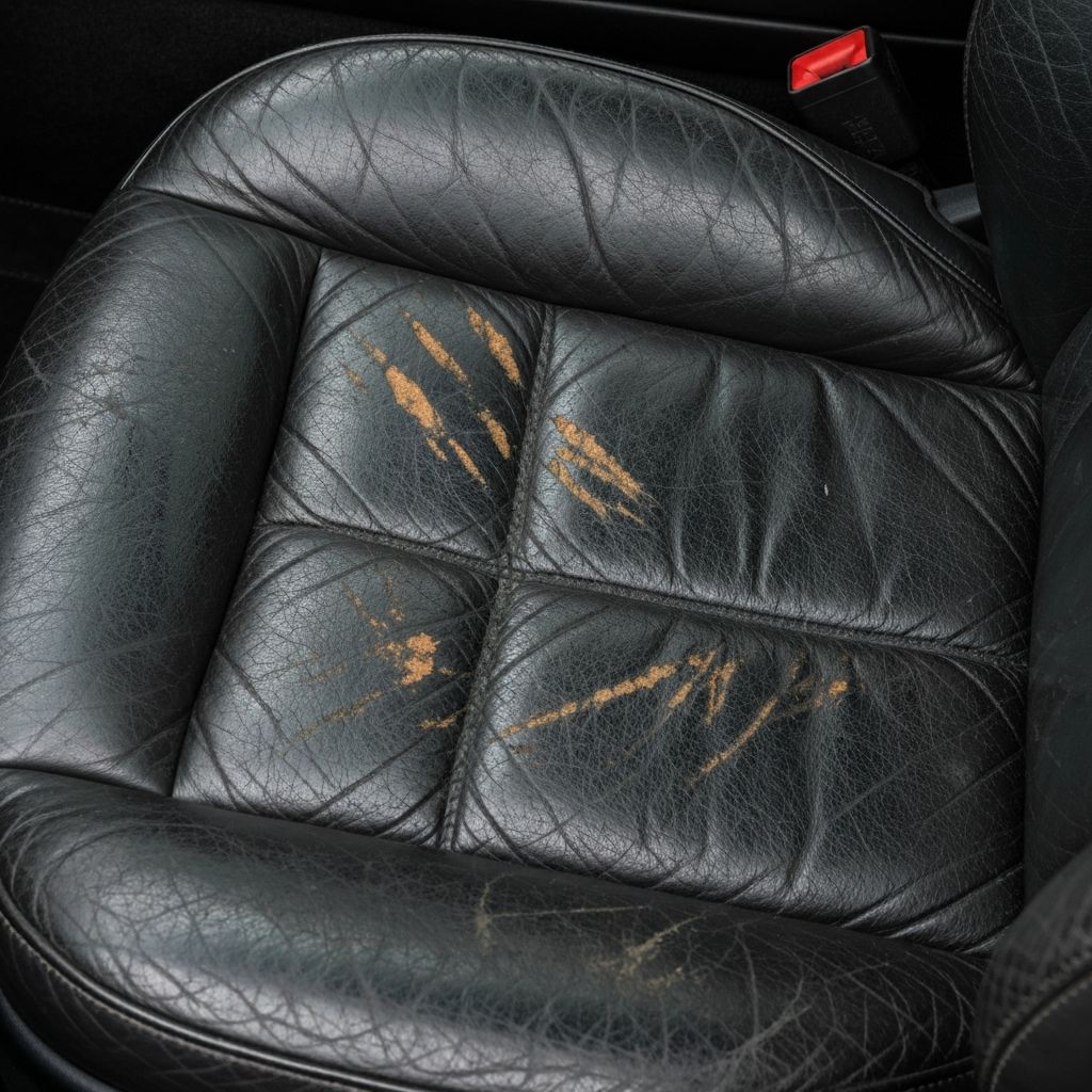 Leather seats before detailing